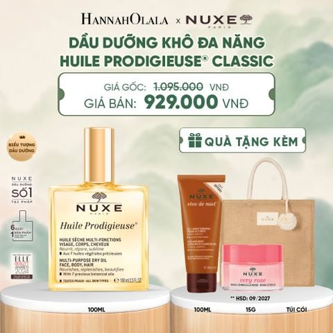  DẦU DƯỠNG KHÔ ĐA NĂNG NUXE HUILE PRODIGIEUSE® 100ML (CHỌN HƯƠNG) - DEAL 3 - A232 