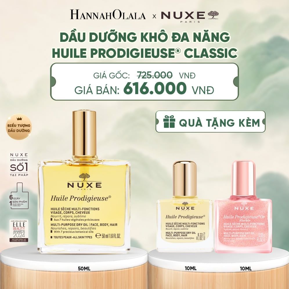  DẦU DƯỠNG KHÔ ĐA NĂNG NUXE HUILE PRODIGIEUSE® 50ML (CHỌN HƯƠNG) - DEAL 5 - A235 