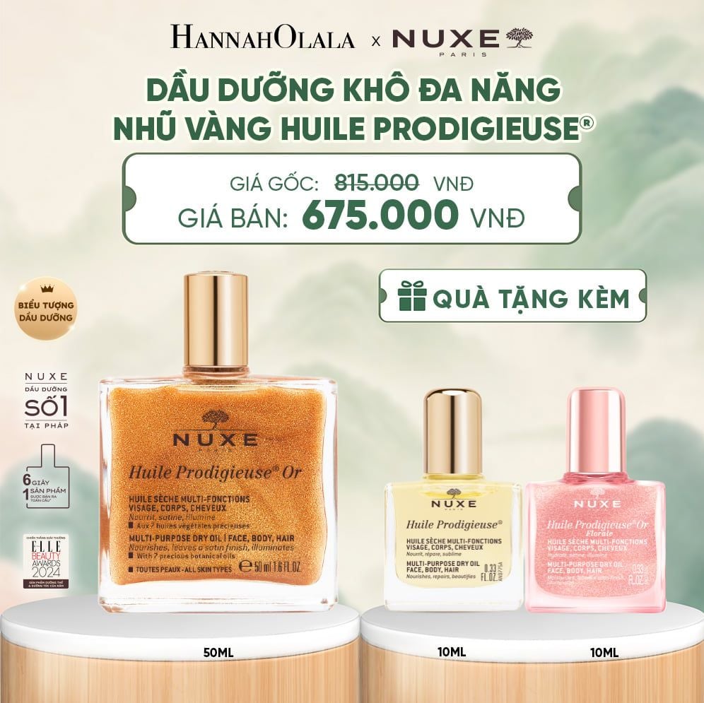  DẦU DƯỠNG KHÔ ĐA NĂNG ÁNH NHŨ NUXE HUILE PRODIGIEUSE® SHIMMERING 50ML (CHỌN HƯƠNG) - DEAL 6 - A237 