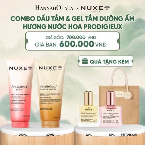  COMBO DẦU TẮM & GEL TẮM DƯỠNG ẨM HƯƠNG NƯỚC HOA NUXE PRODIGIEUX® 200ML x 2 - DEAL 8 - A241 