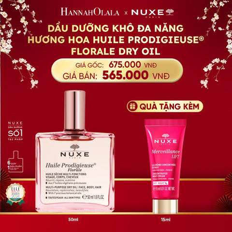  A1578_DEAL 3: DẦU DƯỠNG KHÔ ĐA NĂNG NUXE HUILE PRODIGIEUSE 50ML (CHỌN HƯƠNG) 