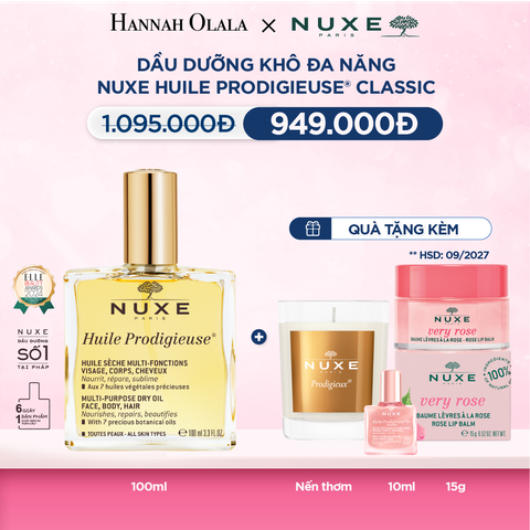  DẦU DƯỠNG KHÔ ĐA NĂNG NUXE HUILE PRODIGIEUSE® 100ML (CHỌN HƯƠNG) 