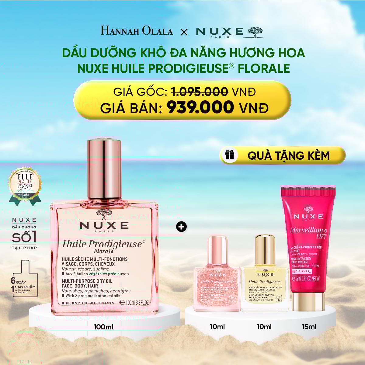 A741_deal 1: dầu dưỡng khô đa năng nuxe huile prodigieuse® 100ml (chọn hương)
