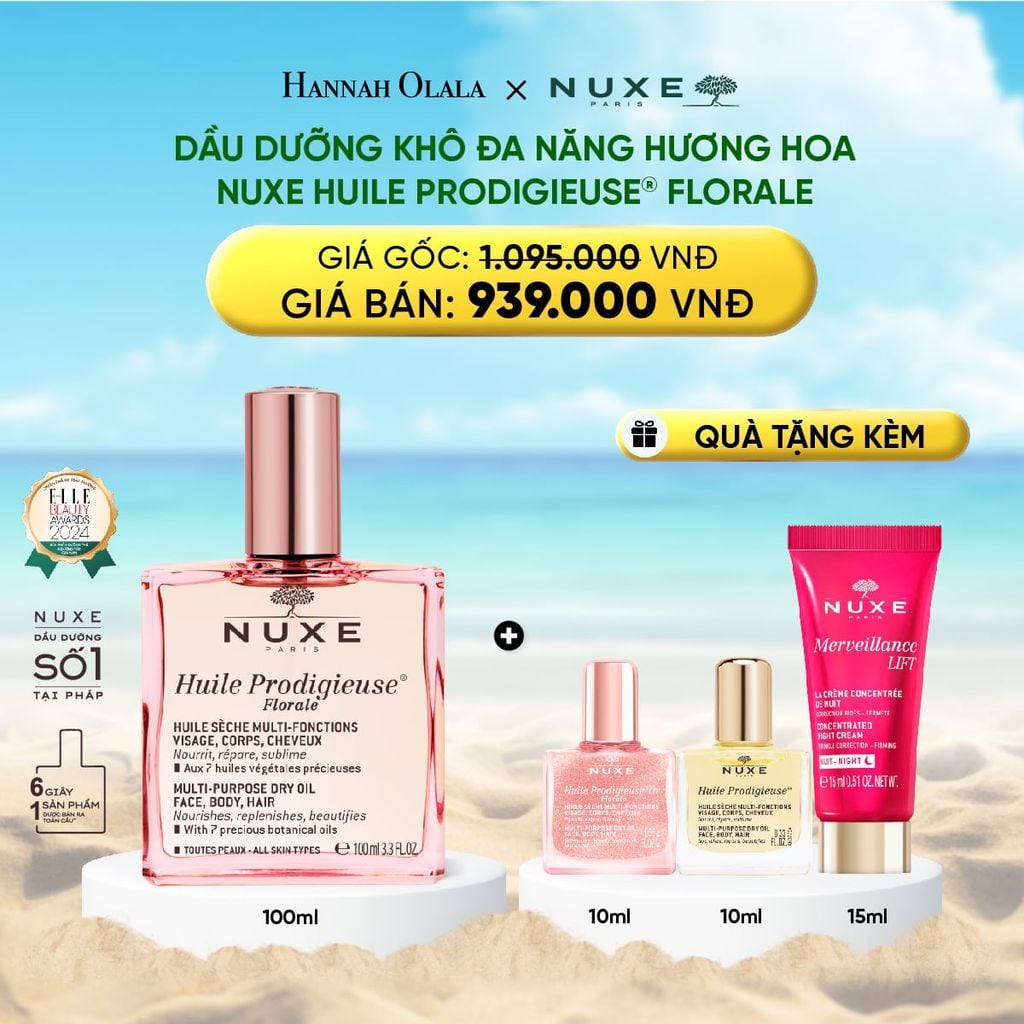  DEAL 1: DẦU DƯỠNG KHÔ ĐA NĂNG NUXE HUILE PRODIGIEUSE® 100ML (CHỌN HƯƠNG) 