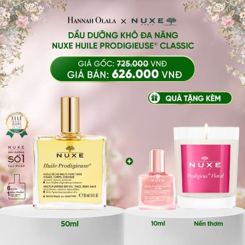  DEAL 3: DẦU DƯỠNG KHÔ ĐA NĂNG NUXE HUILE PRODIGIEUSE 50ML (CHỌN HƯƠNG) 