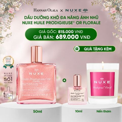  DEAL 4: DẦU DƯỠNG KHÔ ĐA NĂNG ÁNH NHŨ NUXE HUILE PRODIGIEUSE SHIMMERING 50ML (CHỌN HƯƠNG) 
