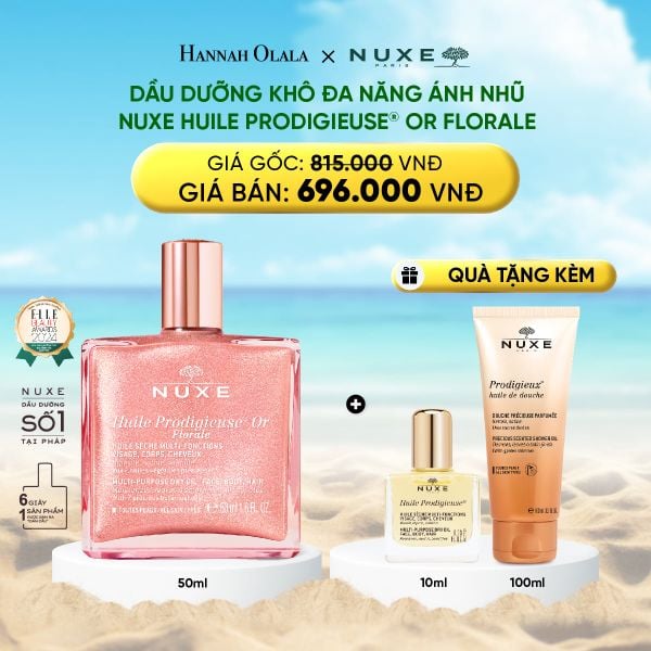  DẦU DƯỠNG KHÔ ĐA NĂNG ÁNH NHŨ NUXE HUILE PRODIGIEUSE® SHIMMERING 50ML (CHỌN HƯƠNG) 