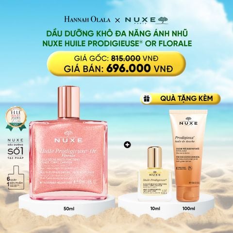  DEAL 4: DẦU DƯỠNG KHÔ ĐA NĂNG ÁNH NHŨ NUXE HUILE PRODIGIEUSE® SHIMMERING 50ML (CHỌN HƯƠNG) 