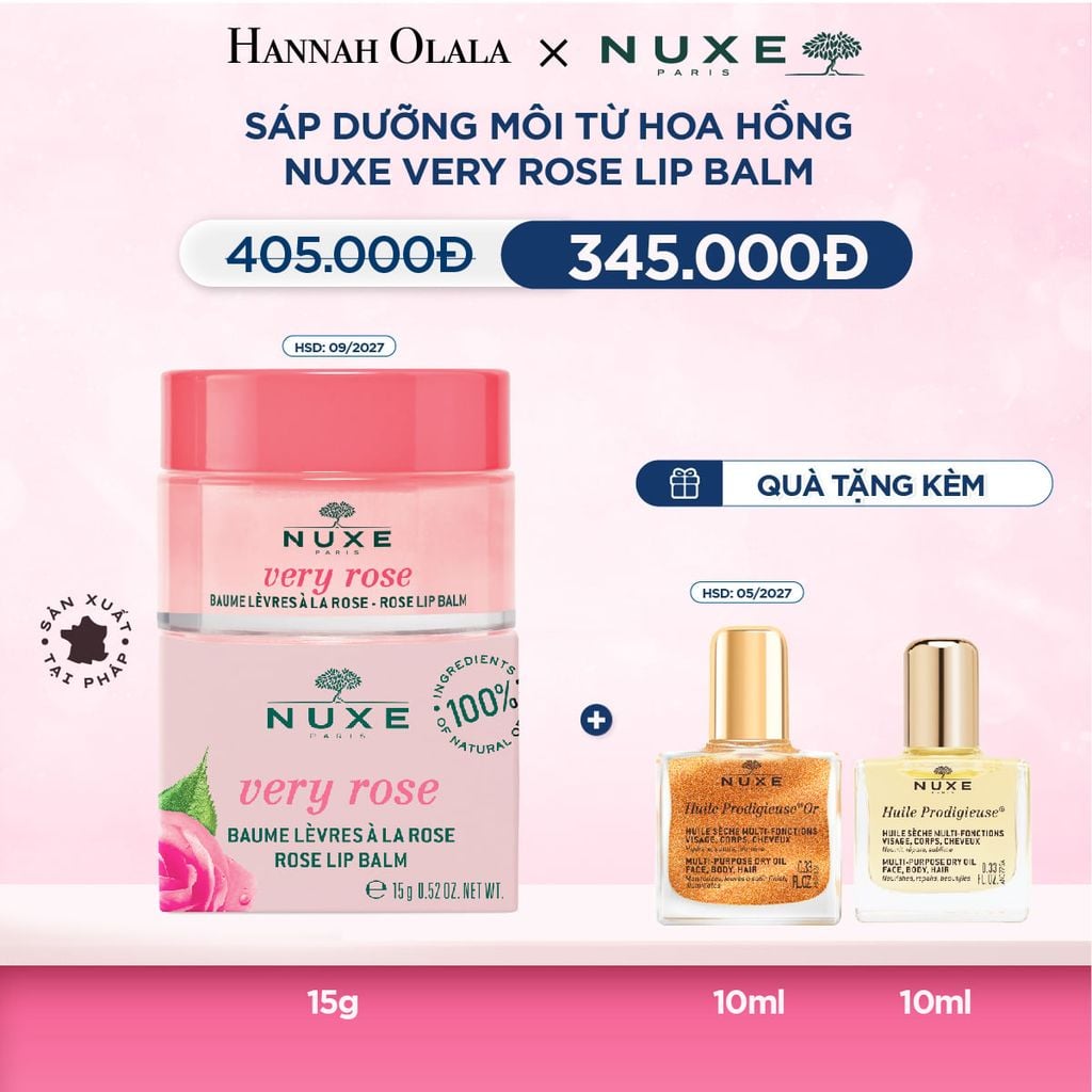  DEAL 8: SÁP DƯỠNG MÔI HOA HỒNG NUXE LIP BALM 15G 