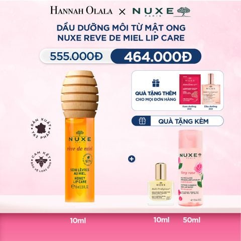  M39_DEAL 9: DẦU DƯỠNG MÔI MẬT ONG NUXE REVE DE MIEL HONEY LIP CARE 10ML 
