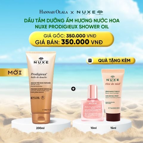  DEAL 6: DẦU TẮM DƯỠNG ẨM HƯƠNG NƯỚC HOA SANG TRỌNG NUXE PRODIGIEUX® SHOWER OIL 200ML 
