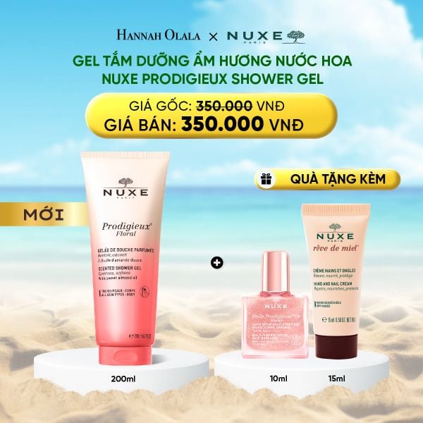  GEL TẮM DƯỠNG ẨM HƯƠNG NƯỚC HOA TƯƠI TRẺ NUXE PRODIGIEUX® SHOWER GEL 200ML 