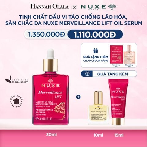  M28_DEAL 15: TINH CHẤT DẦU VI TẢO CHỐNG LÃO HÓA, SĂN CHẮC DA NUXE MERVEILLANCE LIFT OIL SERUM 30ML 