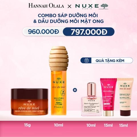  Deal 15: COMBO DƯỠNG MÔI ĐA NĂNG TỪ MẬT ONG: SÁP DƯỠNG MÔI 15G & DẦU DƯỠNG MÔI 10ML 