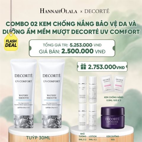  COMBO 02 KEM CHỐNG NẮNG KHÔNG NÂNG TONE DECORTÉ UV COMFORT - A452 