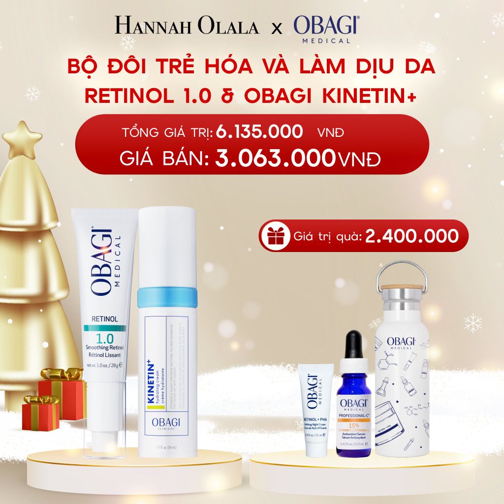  DEAL 11: BỘ ĐÔI TRẺ HÓA VÀ LÀM DỊU DA RETINOL 1.0 28G & OBAGI KINETIN+ 50ML​ 