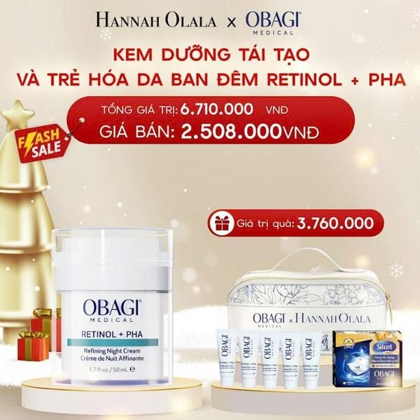  A1154_FLASHDEAL 1: KEM DƯỠNG TÁI TẠO VÀ TRẺ HÓA DA BAN ĐÊM RETINOL + PHA​ 50ML 