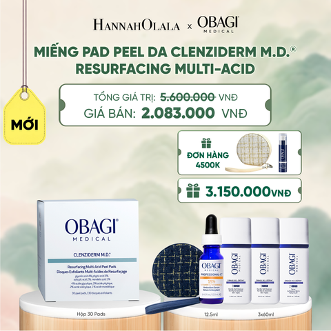  MIẾNG PAD PEEL DA CLENZIDERM M.D.® RESURFACING MULTI-ACID (HỘP 30 PADS) - DEAL 1 - A1546 