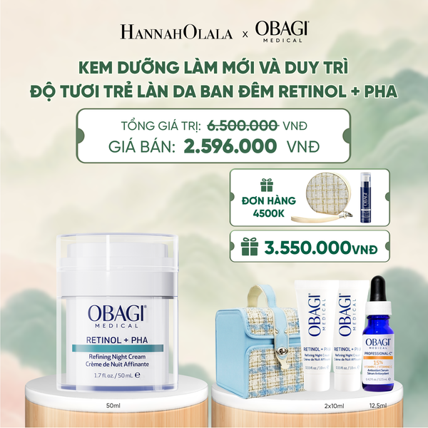  KEM DƯỠNG LÀM MỚI VÀ DUY TRÌ ĐỘ TƯƠI TRẺ LÀN DA BAN ĐÊM RETINOL + PHA 50ML - DEAL 3 - A1548 