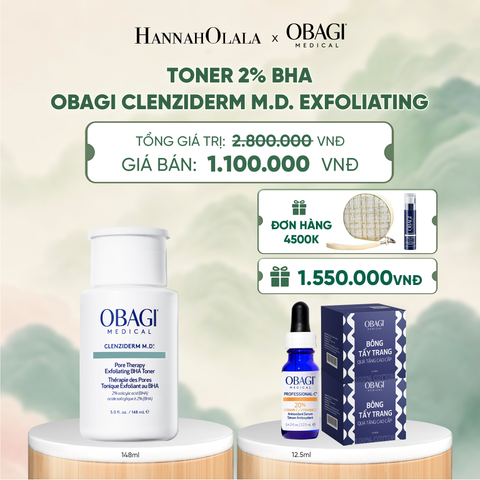  TONER 2% BHA OBAGI CLENZIDERM M.D. EXFOLIATING 148ML - DEAL 6 - A1551 