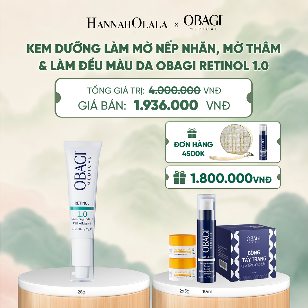  KEM DƯỠNG LÀM MỜ NẾP NHĂN, MỜ THÂM & LÀM ĐỀU MÀU DA OBAGI RETINOL 1.0 28G - DEAL 7 - A1552 