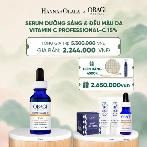  SERUM DƯỠNG SÁNG & ĐỀU MÀU DA VITAMIN C PROFESSIONAL-C 15% 30ML - DEAL 10 - A1555 