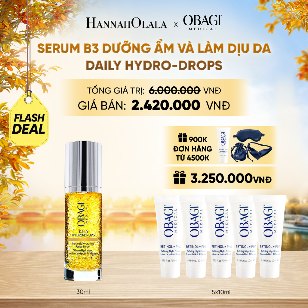  [FLASH DEAL] SERUM B3 DƯỠNG ẨM VÀ LÀM DỊU DA DAILY HYDRO-DROPS 30ML - E837 