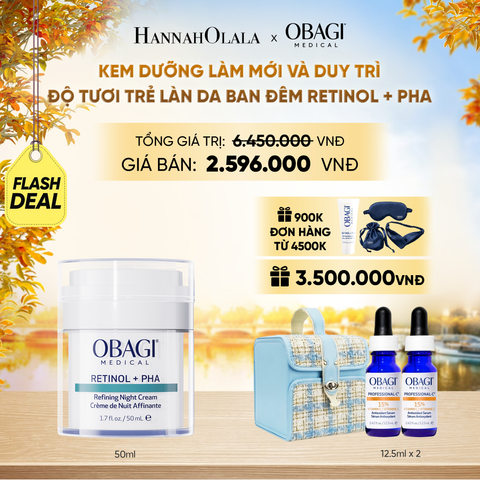  [FLASH DEAL] KEM DƯỠNG LÀM MỚI VÀ DUY TRÌ ĐỘ TƯƠI TRẺ LÀN DA BAN ĐÊM RETINOL + PHA 50ML - E838 
