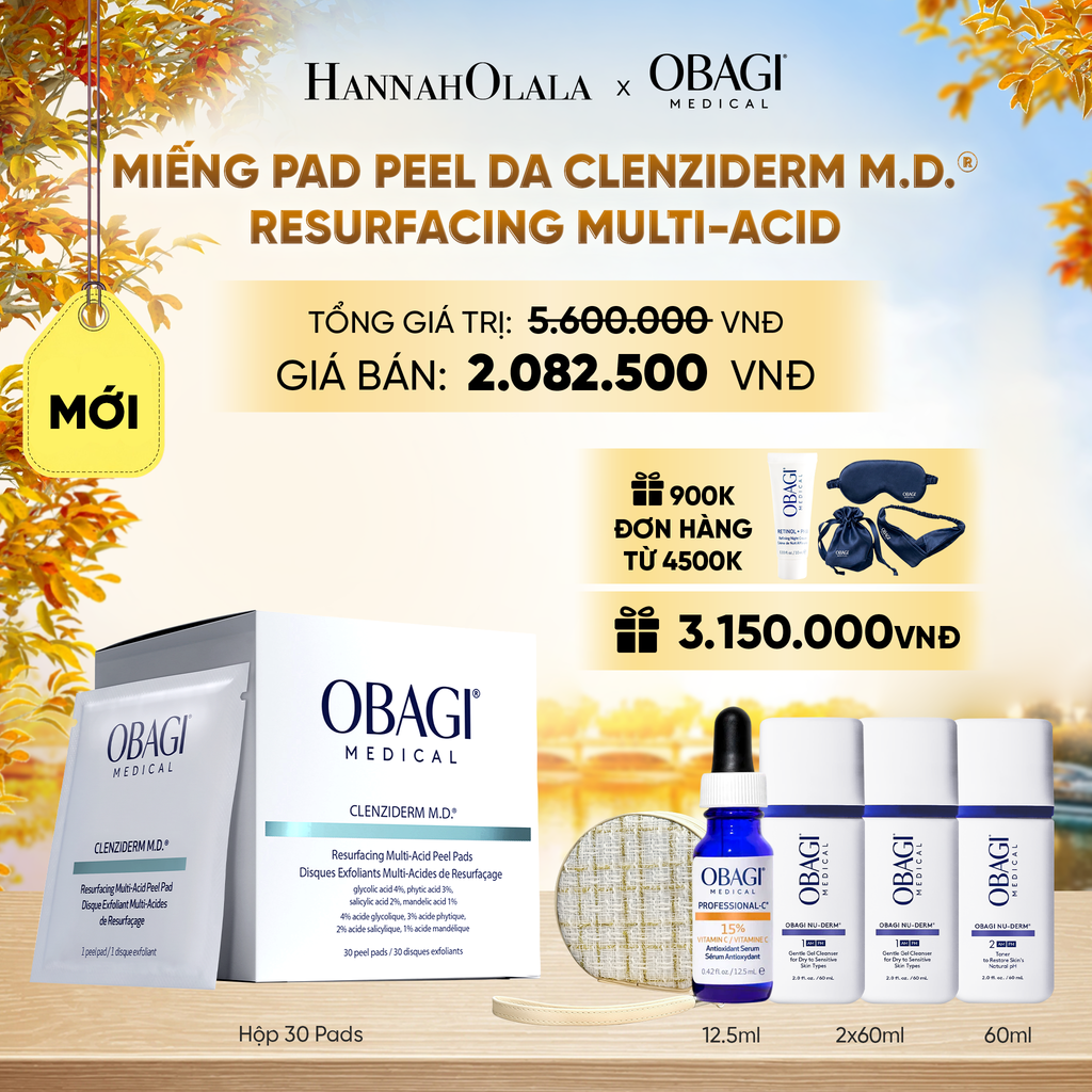  MIẾNG PAD PEEL DA CLENZIDERM M.D.® RESURFACING MULTI-ACID (HỘP 30 PADS) - DEAL 1 - E839 