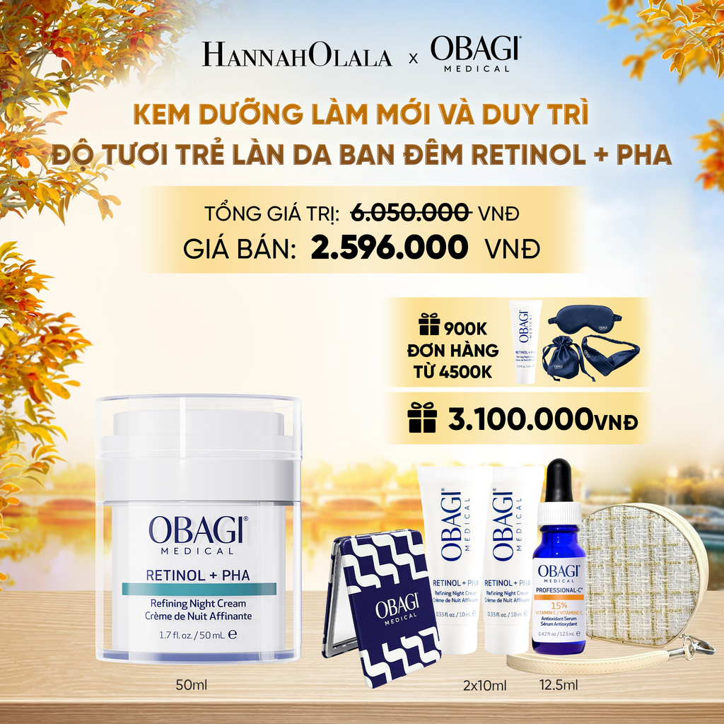  KEM DƯỠNG LÀM MỚI VÀ DUY TRÌ ĐỘ TƯƠI TRẺ LÀN DA BAN ĐÊM RETINOL + PHA 50ML - DEAL 3 - E841 