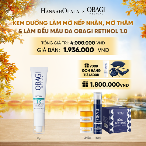 KEM DƯỠNG LÀM MỜ NẾP NHĂN, MỜ THÂM & LÀM ĐỀU MÀU DA OBAGI RETINOL 1.0 28G - DEAL 7 - E845 