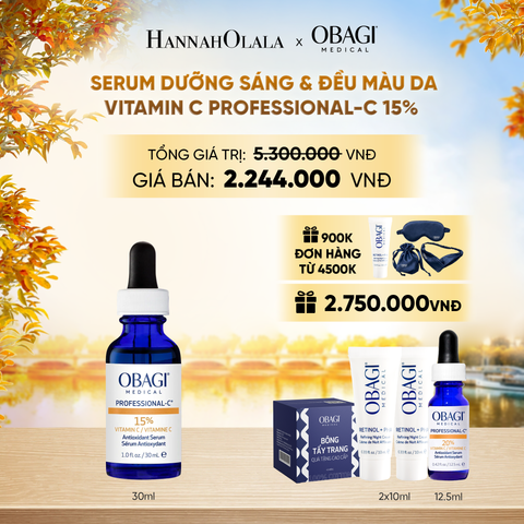  SERUM DƯỠNG SÁNG & ĐỀU MÀU DA VITAMIN C PROFESSIONAL-C 15% 30ML - DEAL 10 - E298 