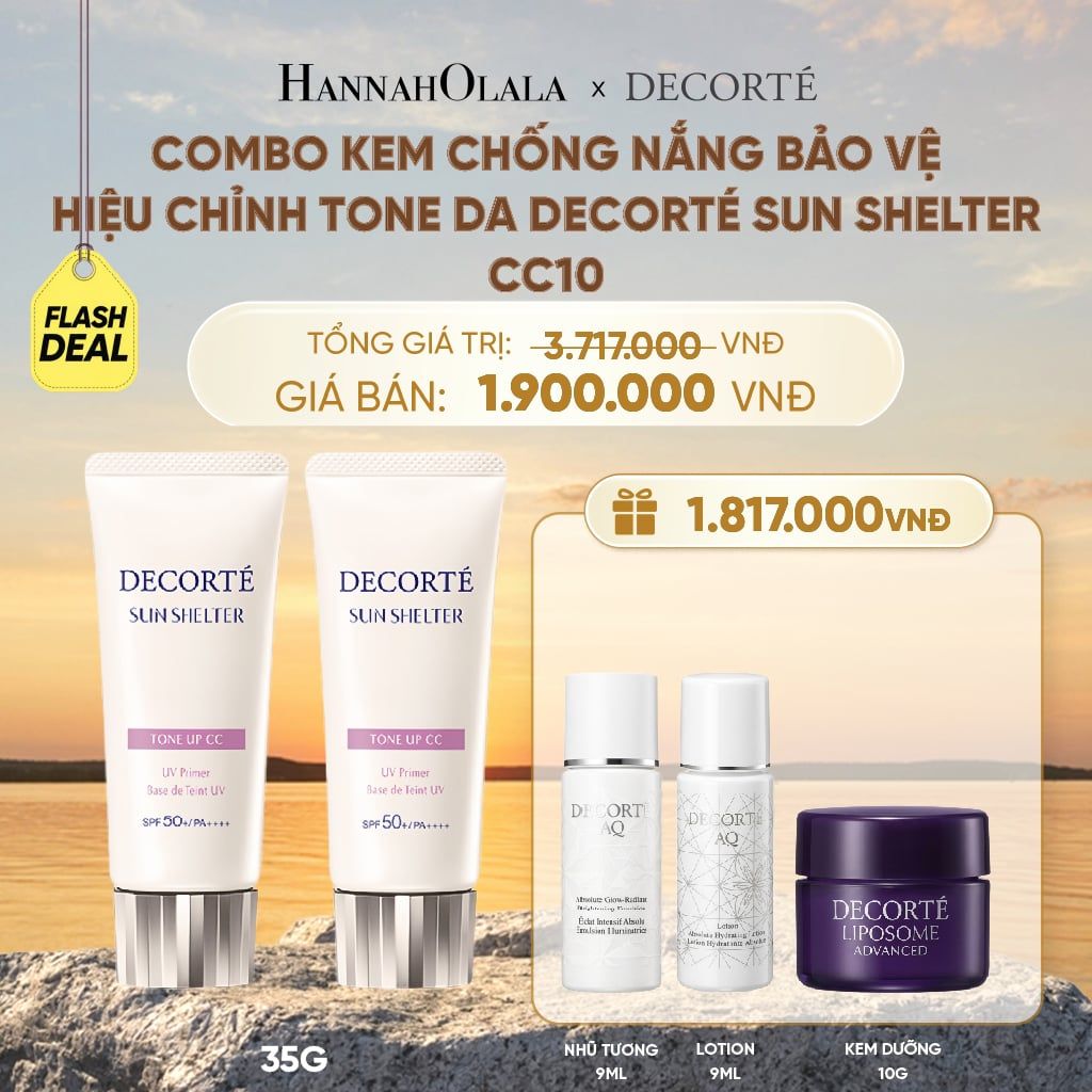  COMBO 02 KEM CHỐNG NẮNG BẢO VỆ DA DECORTÉ SUN SHELTER - B559 