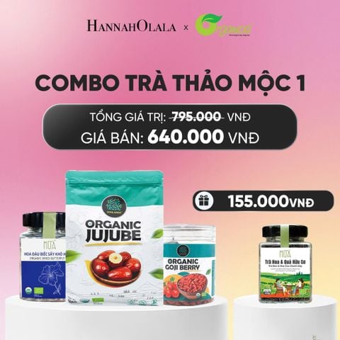  COMBO TRÀ THẢO MỘC 1 X TÁO ĐỎ HỮU CƠ SONLANGA 500GR 1 X KỶ TỬ HỮU CƠ SONLANGA 200GR 1X HOA ĐẠU BIẾC MÙA 20GR - DEAL 4_A809 