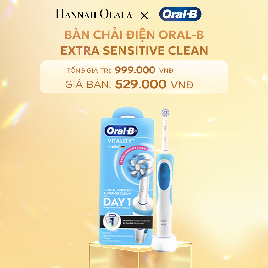  C387_DEAL 2: BÀN CHẢI ĐIỆN ORAL-B EXTRA SENSITIVE CLEAN 