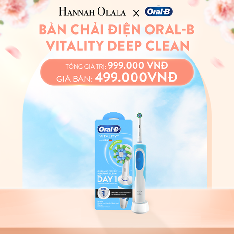  A626_DEAL 1: BÀN CHẢI ĐIỆN ORAL-B VITALITY LOẠI BỎ THÊM ĐẾN 100% MẢNG BÁM 