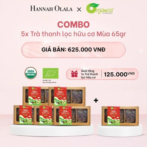  E1043_DEAL 7: COMBO 5 TRÀ THANH LỌC HỮU CƠ MÙA 65GR 