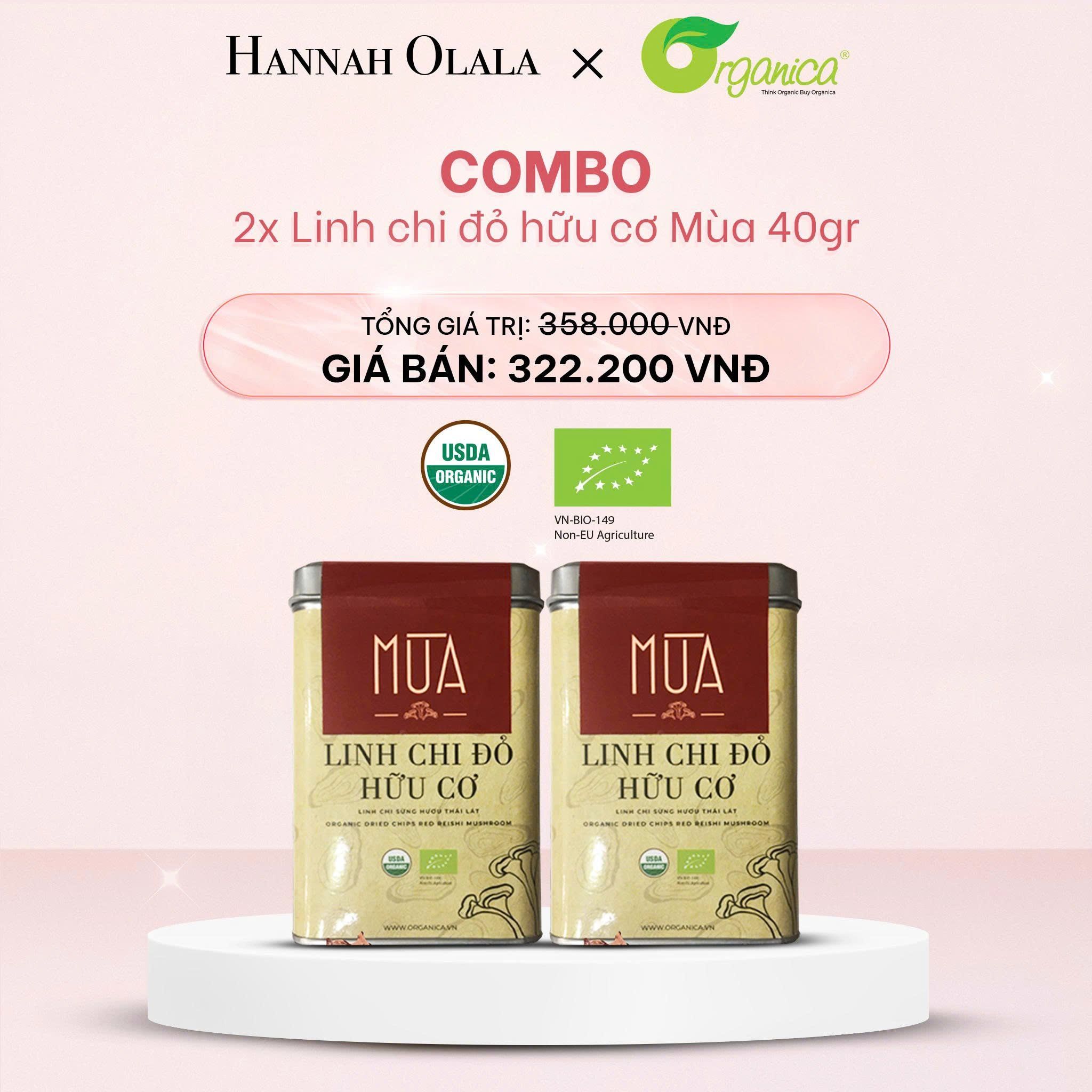  E1044_DEAL 8: COMBO 2 LINH CHI ĐỎ HỮU CƠ MÙA 40GR 