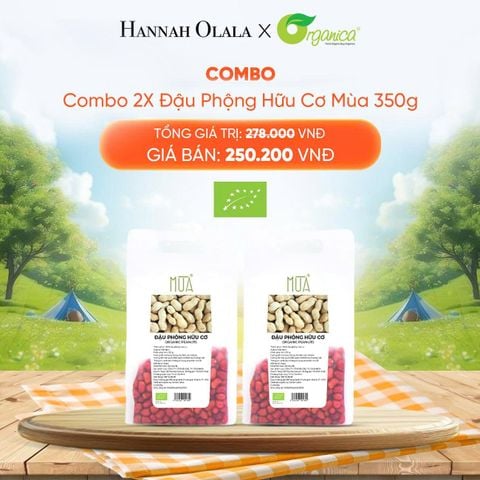  DEAL 15: COMBO 2 X ĐẬU PHỘNG HỮU CƠ MÙA 350G 
