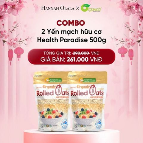  DEAL 16: COMBO 2 X YẾN MẠCH HỮU CƠ HEALTH PARADISE 500G 