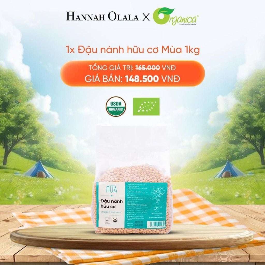  DEAL 18: ĐẬU NÀNH HỮU CƠ MÙA 1KG 