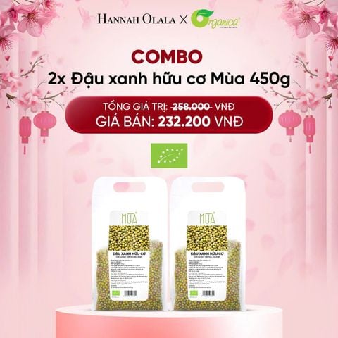  DEAL 18: COMBO 2 X ĐẬU XANH HỮU CƠ MÙA 450G 