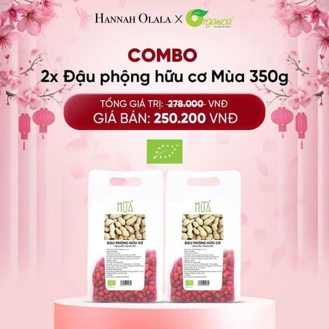  DEAL 19: COMBO 2 X ĐẬU PHỘNG HỮU CƠ MÙA 350G 