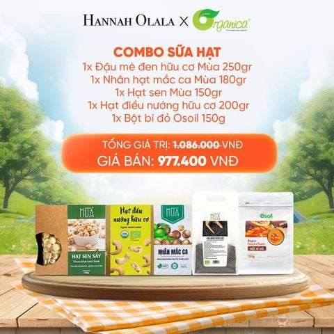  DEAL 1: COMBO SỮA HẠT 5 MÓN 