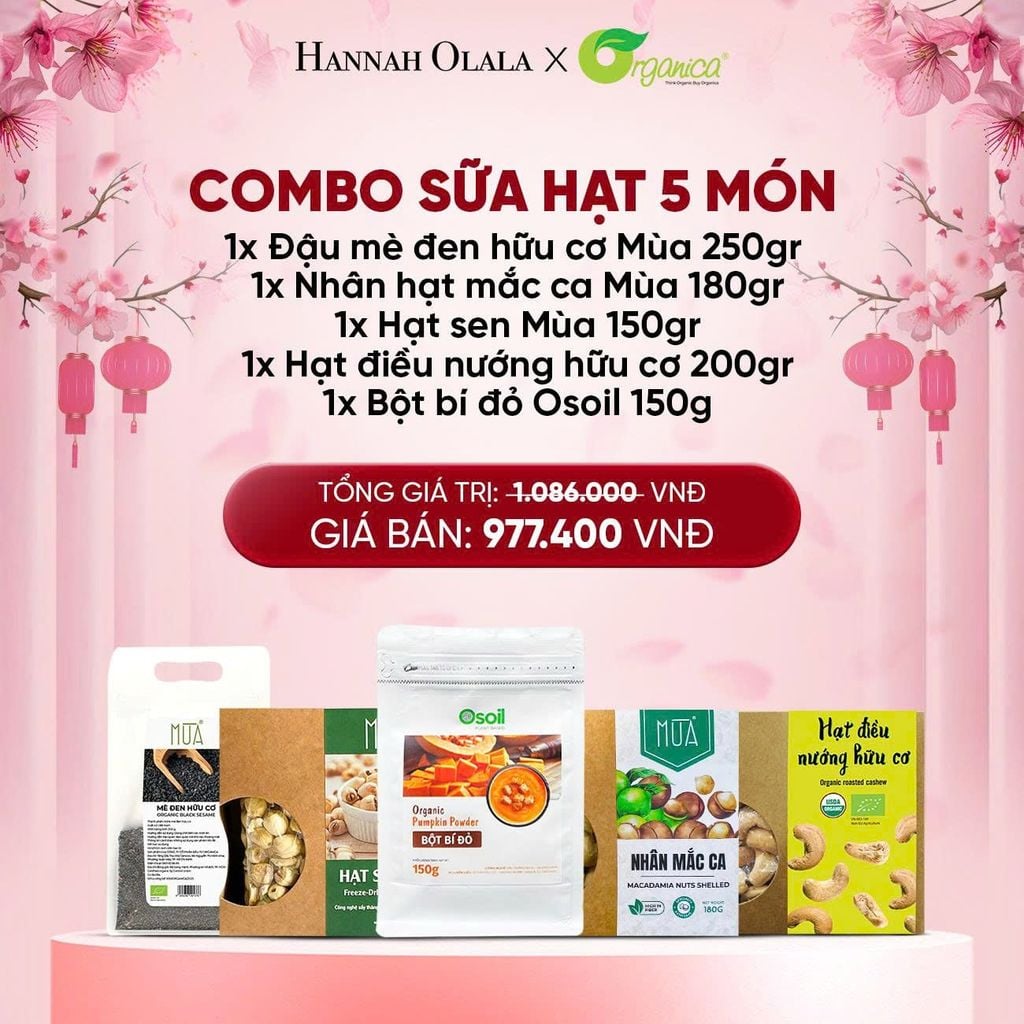  DEAL 1: COMBO SỮA HẠT 5 MÓN 