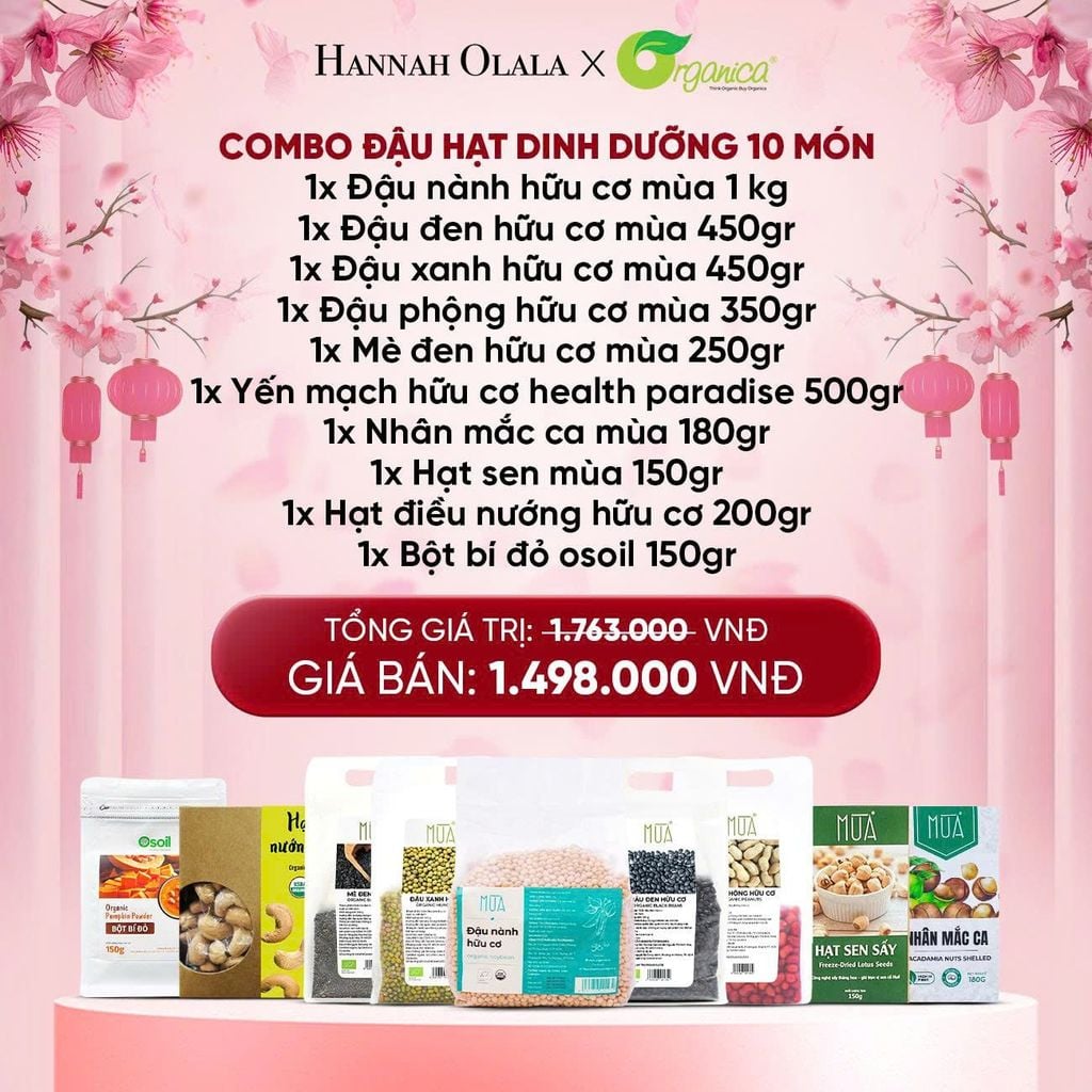  DEAL 3: COMBO ĐẬU HẠT DINH DƯỠNG 10 MÓN 