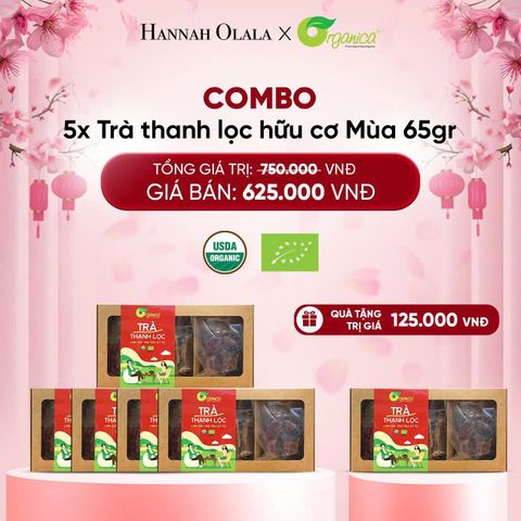  DEAL 9: COMBO 5X TRÀ THANH LỌC HỮU CƠ MÙA 65GR 