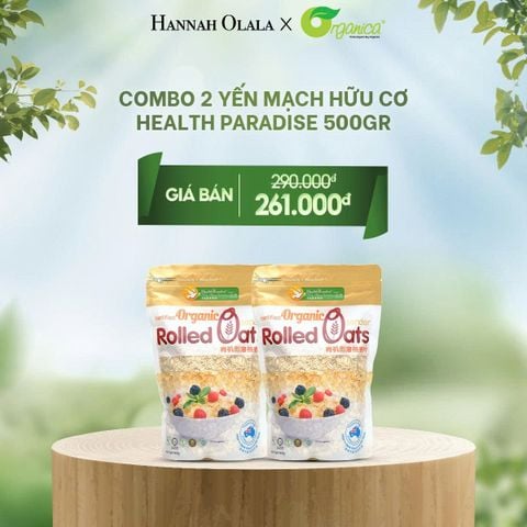  E37_DEAL 18: COMBO 2 TÚI YẾN MẠCH HỮU CƠ HEALTH PARADISE 500G 