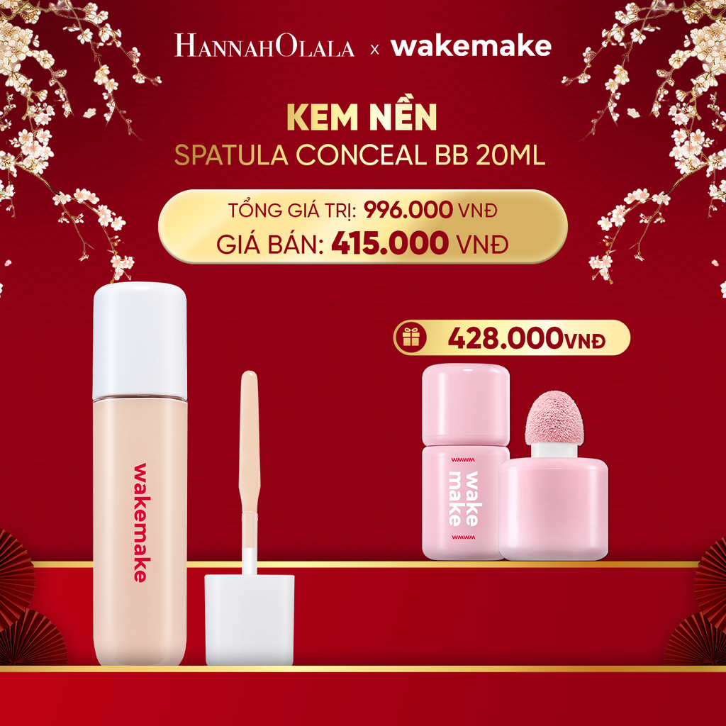  DEAL 5: KEM NỀN WAKEMAKE SPATULA CONCEAL BB 3 TRONG 1 TIỆN DỤNG 