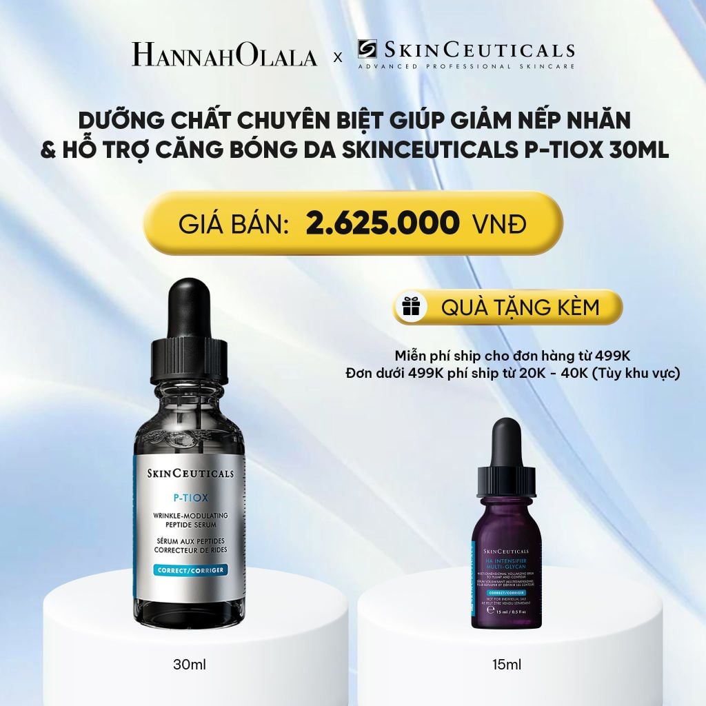  DƯỠNG CHẤT CHUYÊN BIỆT GIÚP GIẢM NẾP NHĂN & HỖ TRỢ CĂNG BÓNG DA SKINCEUTICALS P-TIOX 30ML - DEAL 7 : 
